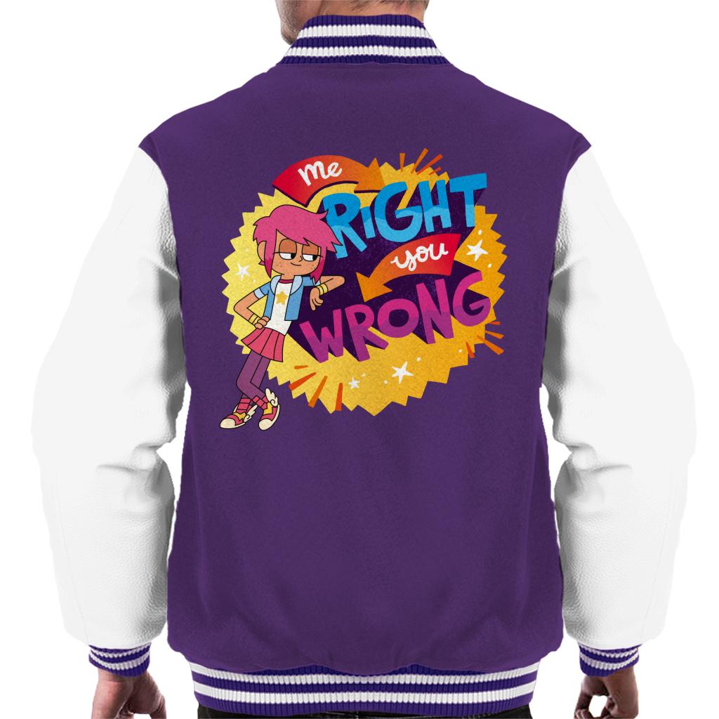 Boy Girl Dog Cat Mouse Cheese Me Right You Wrong Men's Varsity Jacket