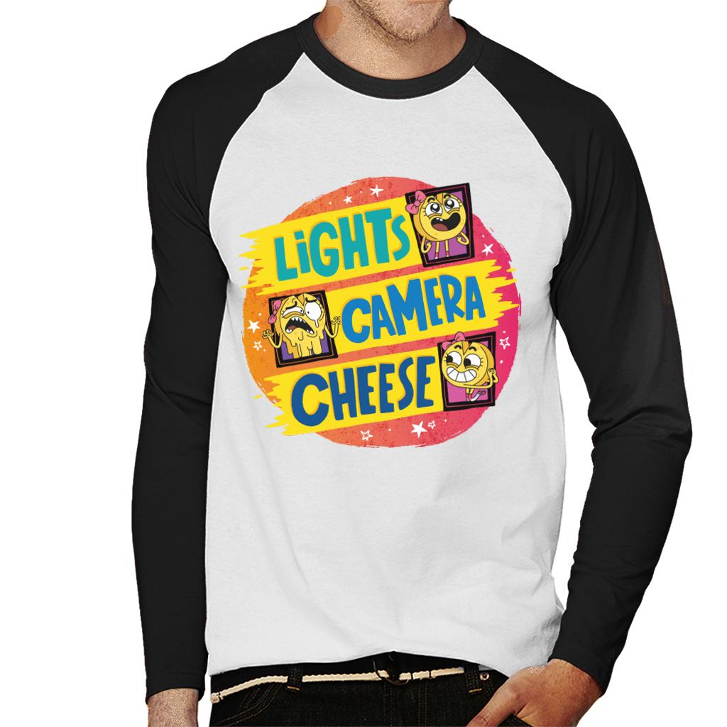 Lights Camera Cheese Men's Baseball Long Sleeved T-Shirt