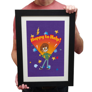 Happy To Help Framed Print