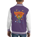 Load image into Gallery viewer, Boy Girl Dog Cat Mouse Cheese Happy To Help Kid&#39;s Varsity Jacket
