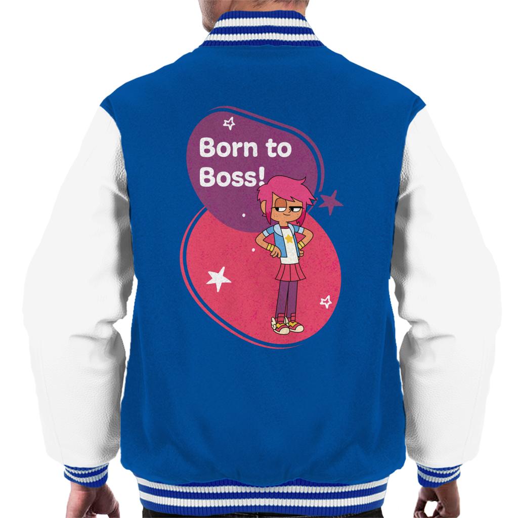 Boy Girl Dog Cat Mouse Cheese Born To Boss Men's Varsity Jacket