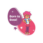 Load image into Gallery viewer, Girl Born To Boss Aluminium Water Bottle With Straw

