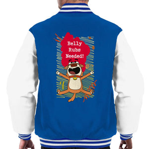 Boy Girl Dog Cat Mouse Cheese Belly Rubs Needed Men's Varsity Jacket