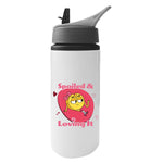 Load image into Gallery viewer, Love Heart Spoiled And Loving It Aluminium Water Bottle With Straw
